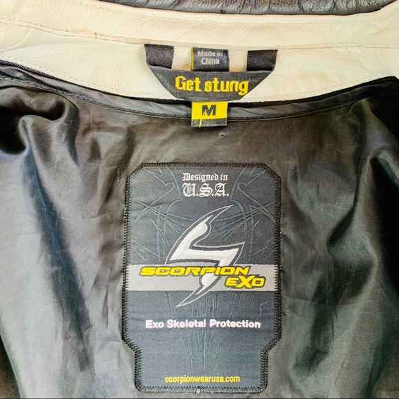 Scorpion Motorcycle Jacket White  M Exo Skeletal - Picture 6 of 8